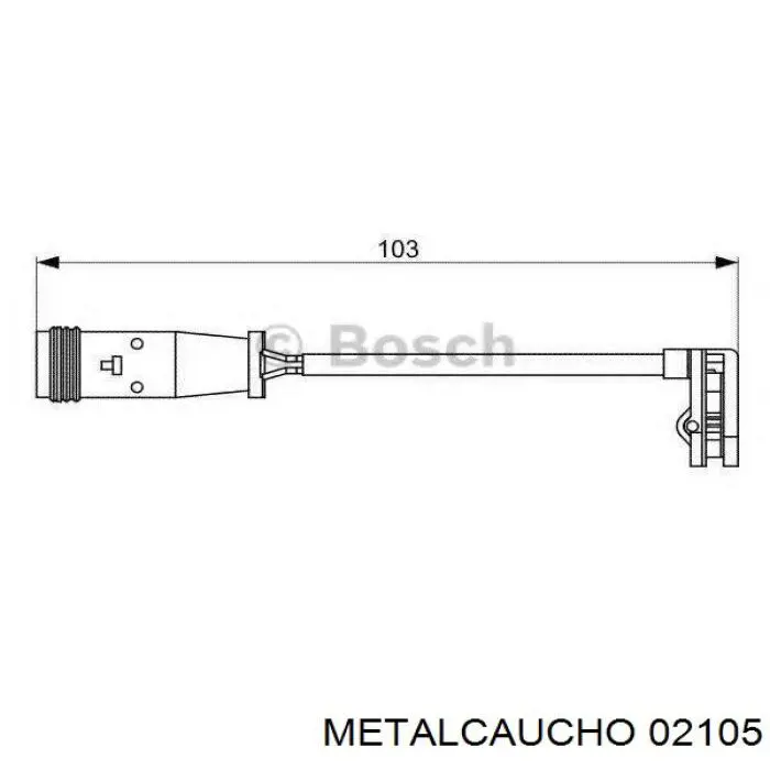 02105 Metalcaucho contacto de aviso, desgaste de los frenos