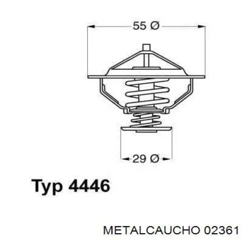 02361 Metalcaucho junta, termostato