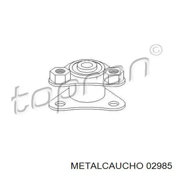 02985 Metalcaucho soporte, motor izquierdo, delantero