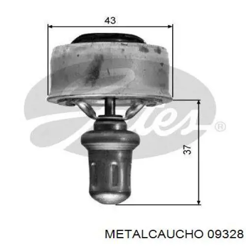 09328 Metalcaucho manguera refrigerante para radiador inferiora