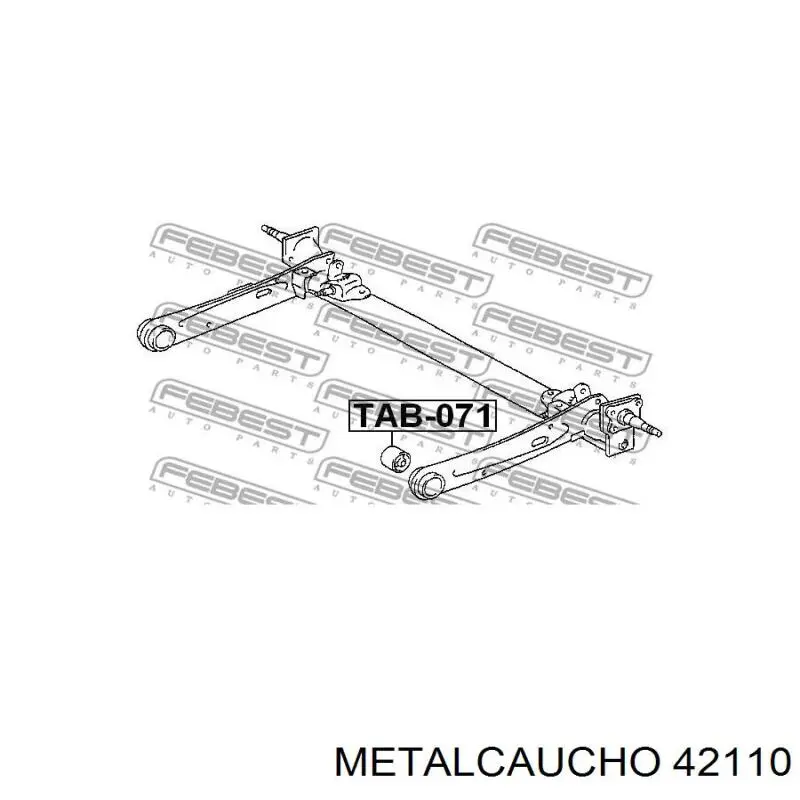 42110 Metalcaucho guía rodillo, puerta corrediza, derecho inferior