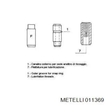 01-1369 Metelli guía de válvula de admisión