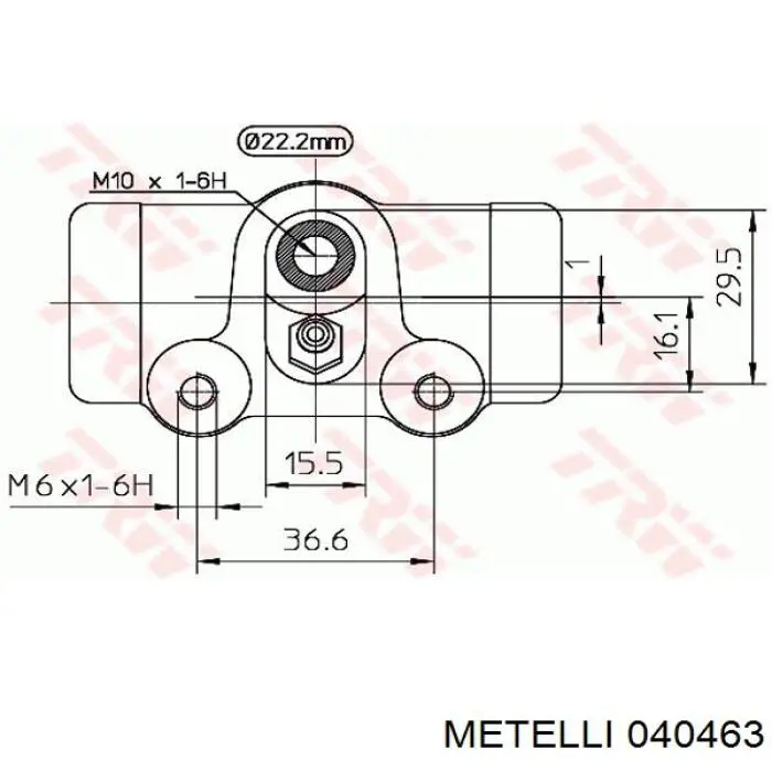 04-0463 Metelli cilindro de freno de rueda trasero