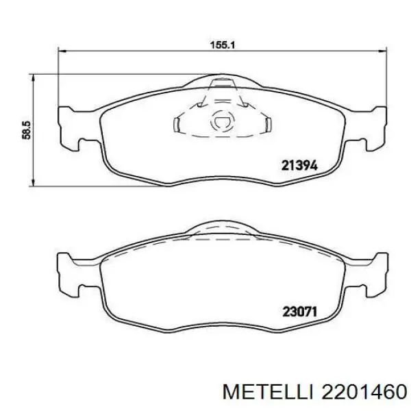 22-0146-0 Metelli pastillas de freno delanteras