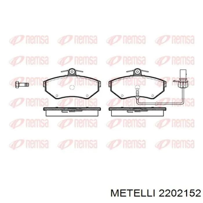 22-0215-2 Metelli pastillas de freno delanteras