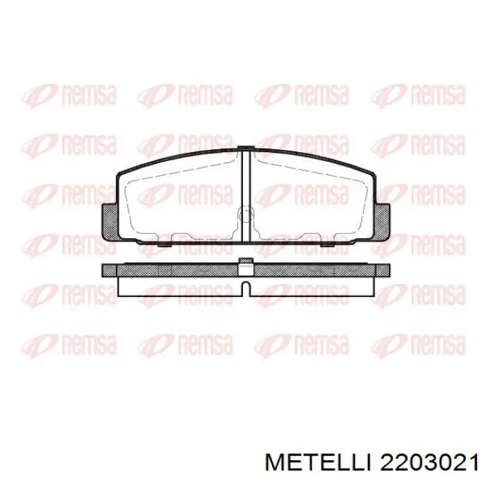 22-0302-1 Metelli pastillas de freno traseras