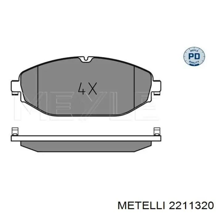 22-1132-0 Metelli pastillas de freno delanteras