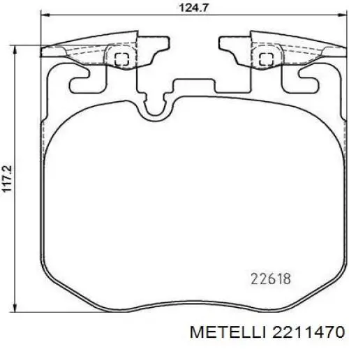 2211470 Metelli pastillas de freno delanteras