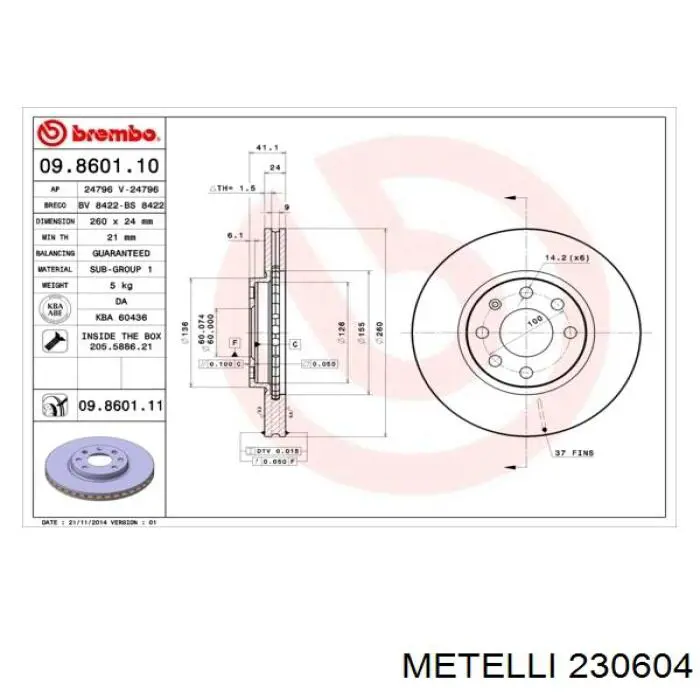 230604 Metelli freno de disco delantero