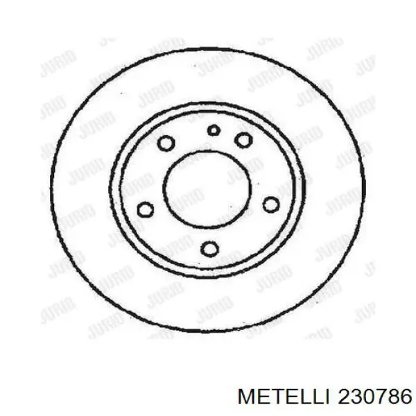 23-0786 Metelli disco de freno trasero