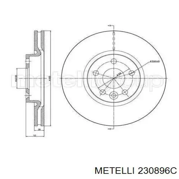 23-0896C Metelli freno de disco delantero