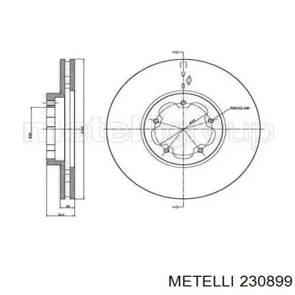 23-0899 Metelli freno de disco delantero