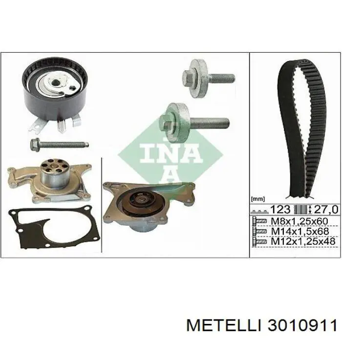 30-1091-1 Metelli kit correa de distribución