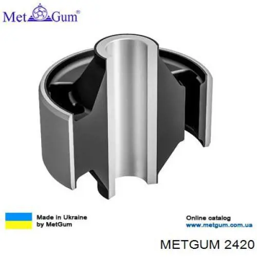 2420 Metgum silentblock de amortiguador trasero