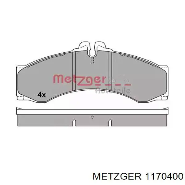 1170400 Metzger pastillas de freno delanteras