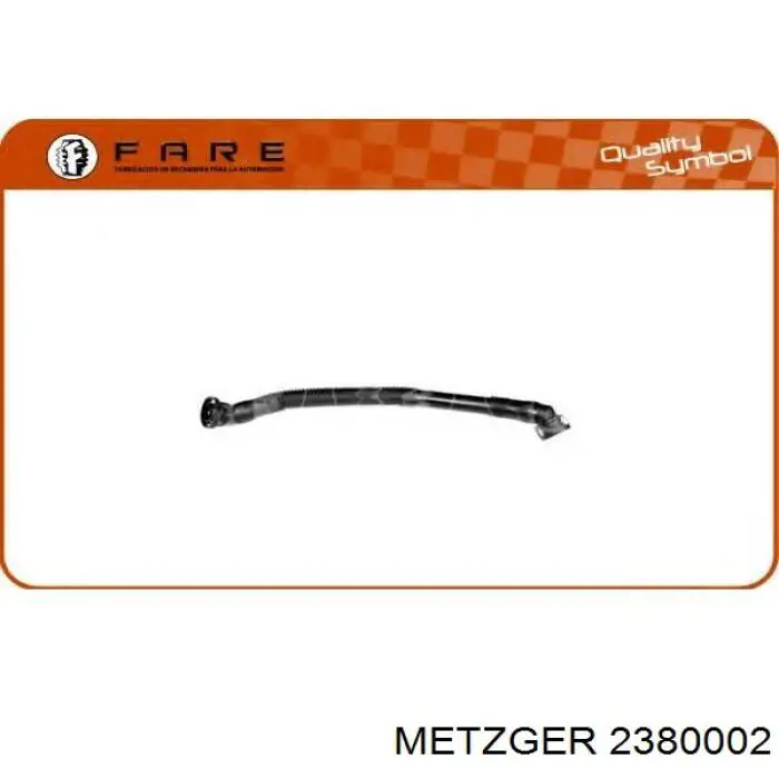 2380002 Metzger manguera tuberia de radiador (gases de escape)