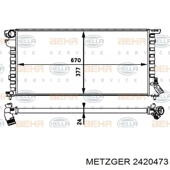 2420473 Metzger manguera (conducto del sistema de refrigeración)