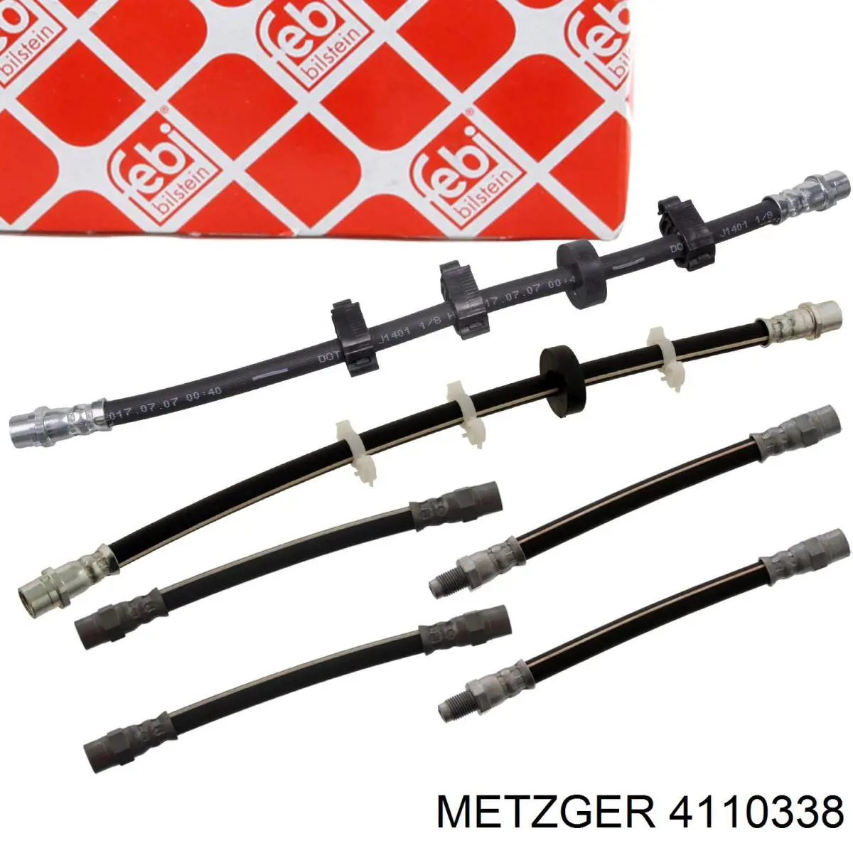 4110338 Metzger tubo flexible de frenos delantero izquierdo