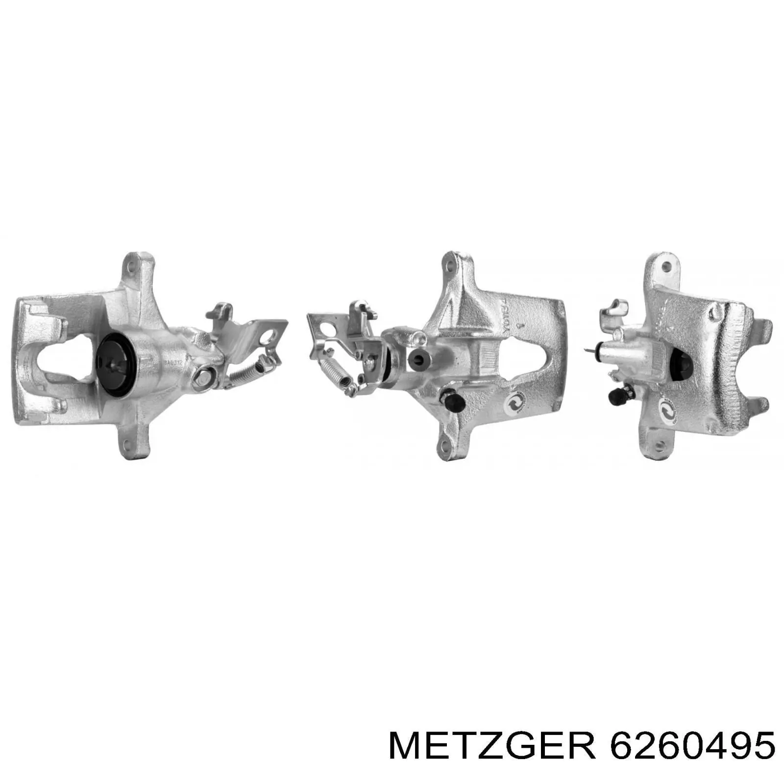 6260495 Metzger pinza de freno trasera izquierda