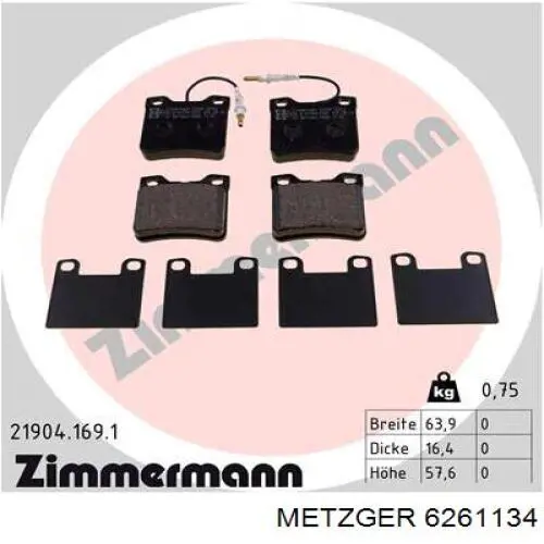  Pinza de freno trasero derecho para Seat Toledo 1 