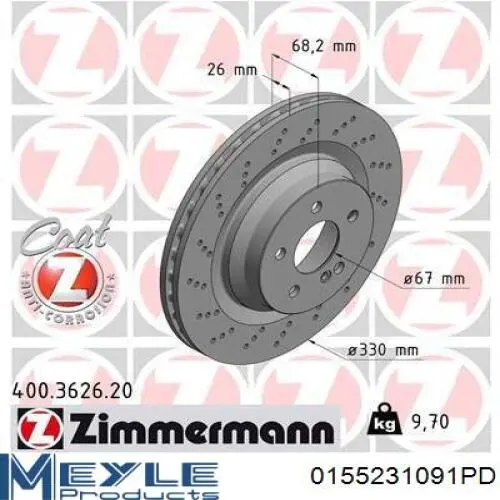 09.C502.11 Brembo disco de freno trasero