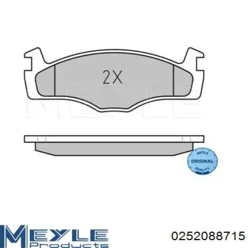 025 208 8715 Meyle pastillas de freno delanteras