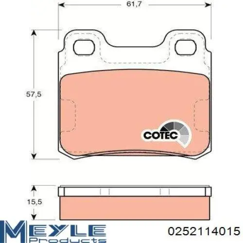  Pastillas de freno traseras para Opel Vectra 86, 87