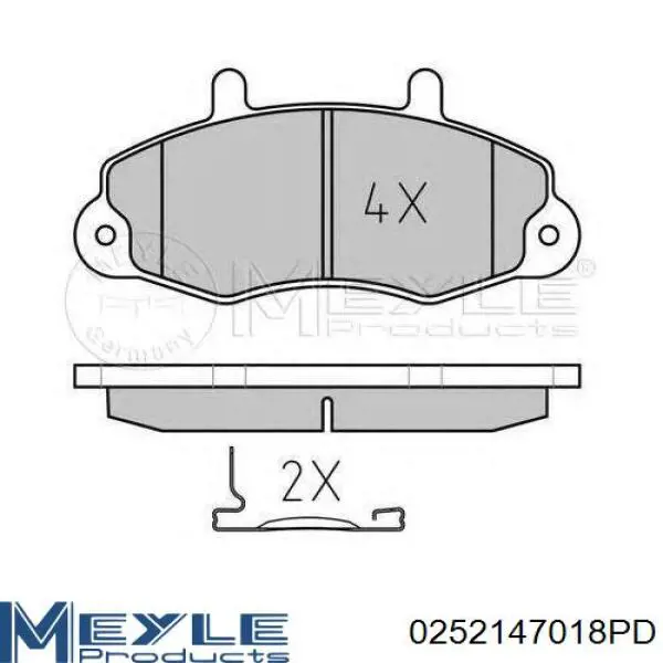 0252147018PD Meyle pastillas de freno delanteras