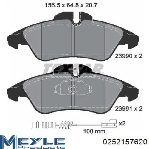 05135895AA Chrysler pastillas de freno delanteras