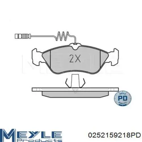0252159218PD Meyle pastillas de freno traseras