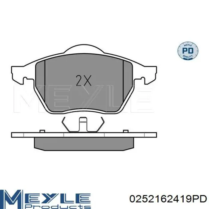 0252162419PD Meyle pastillas de freno delanteras