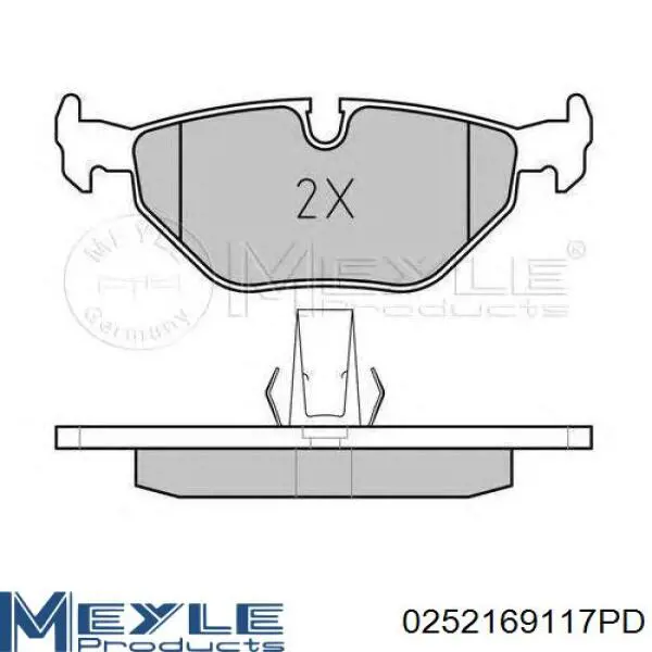 0252169117PD Meyle pastillas de freno traseras
