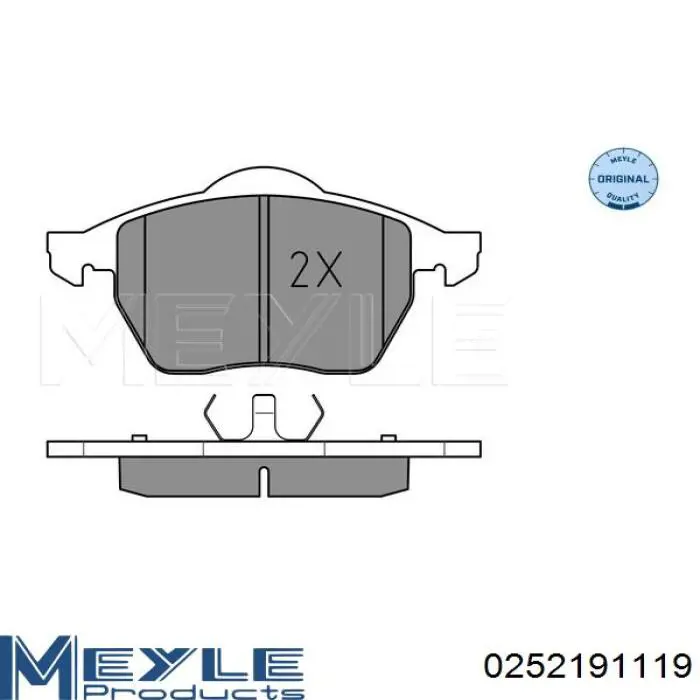025 219 1119 Meyle pastillas de freno delanteras