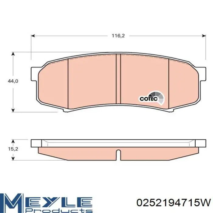 0446560010 Toyota pastillas de freno traseras