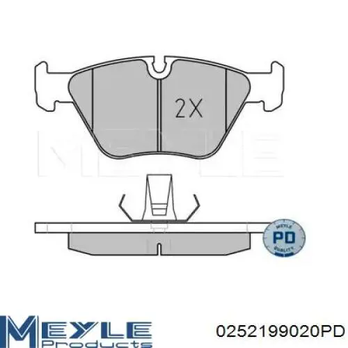 0252199020PD Meyle pastillas de freno delanteras