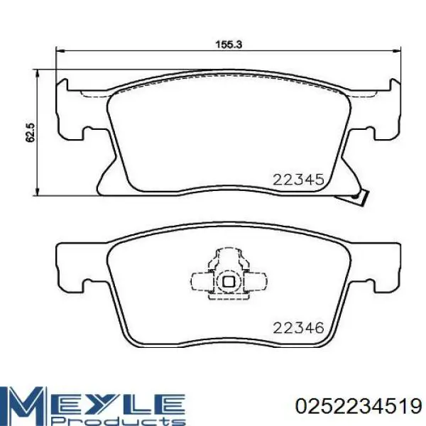  Pastillas de freno delanteras para Opel Astra 