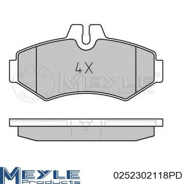 0252302118PD Meyle pastillas de freno traseras