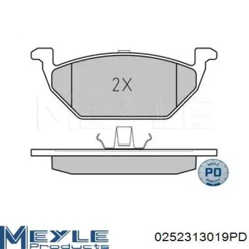 0252313019PD Meyle pastillas de freno delanteras