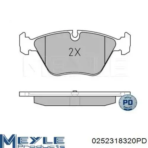 0252318320PD Meyle pastillas de freno delanteras