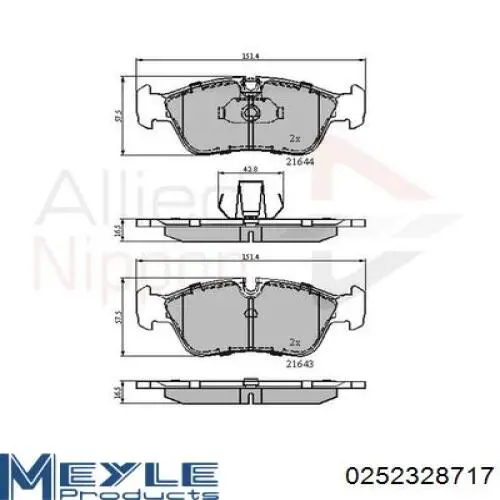  Pastillas de freno delanteras para BMW 3 E36