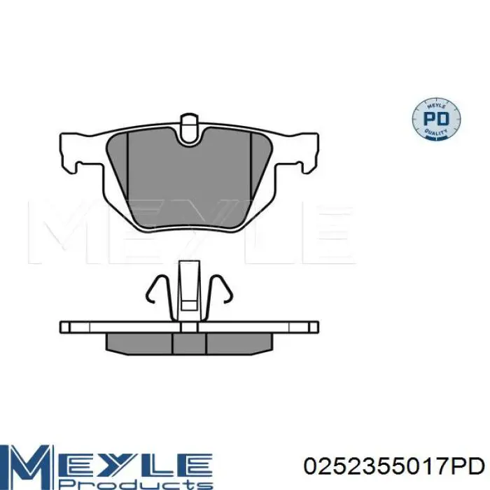 0252355017PD Meyle pastillas de freno traseras