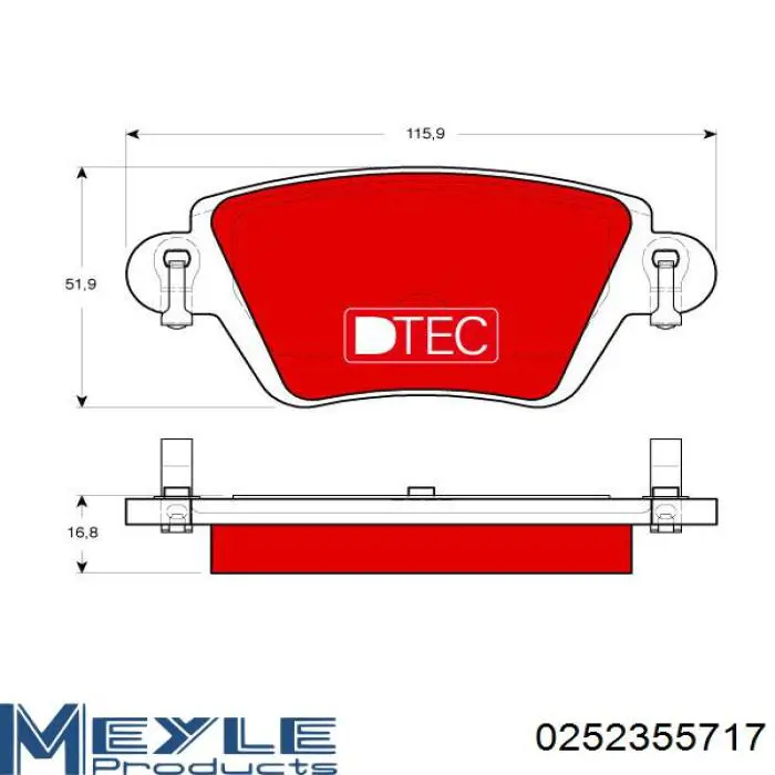  Pastillas de freno traseras para Jaguar S-type CCX