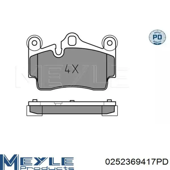 0252369417PD Meyle pastillas de freno traseras