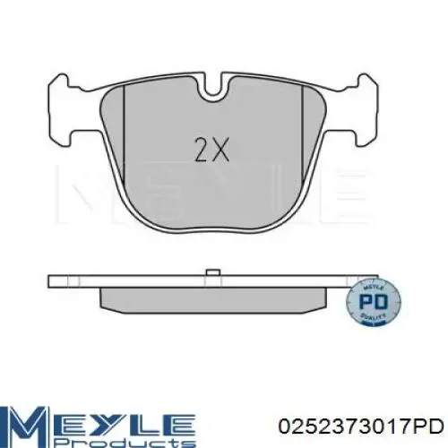 0252373017PD Meyle pastillas de freno traseras