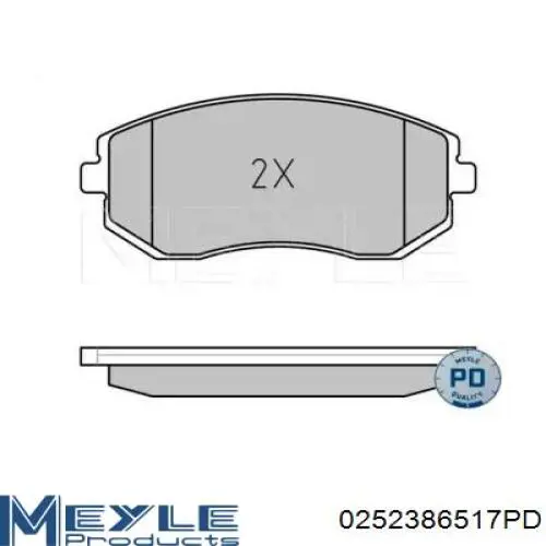 0252386517PD Meyle pastillas de freno delanteras