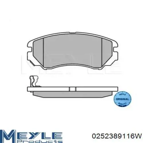 0252389116W Meyle pastillas de freno delanteras