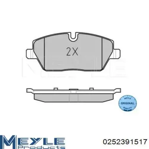 252391517 Meyle pastillas de freno delanteras