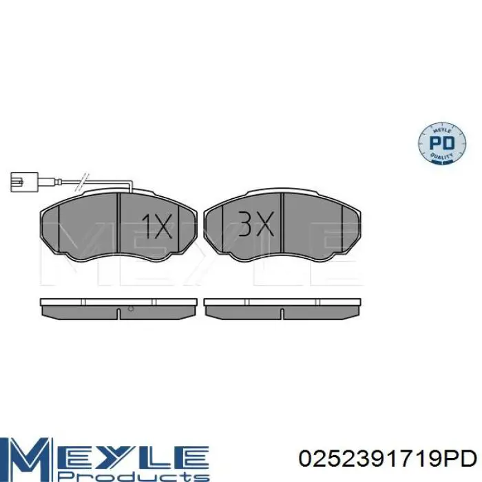  Pastillas de freno delanteras para Fiat Ducato 2 