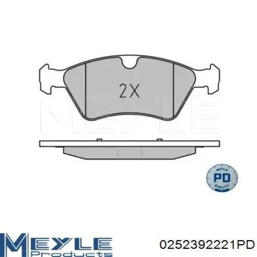 0252392221PD Meyle pastillas de freno delanteras