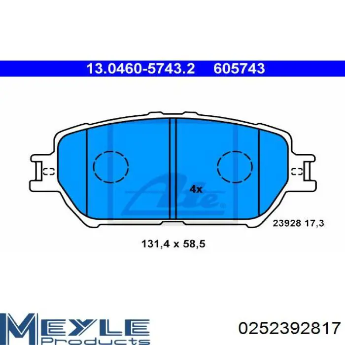 GJYC3323Z Mazda pastillas de freno delanteras